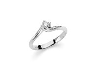 Anello Miluna Donna Solitario Di Diamanti in Oro bianco Diamante LID3297-018G7